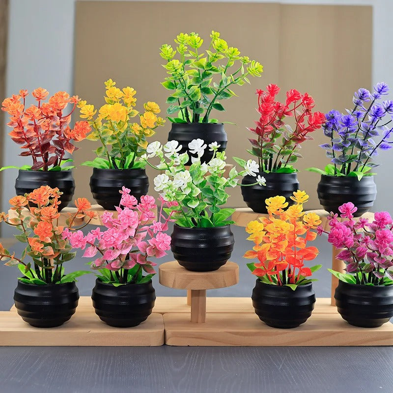 Potted Faux Flowers