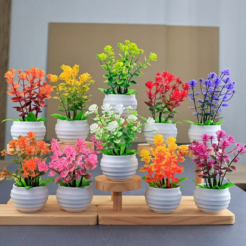 Potted Faux Flowers